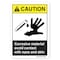 Signmission ANSI Caution, 5" Height, 7" Width, Decal, 5" H, 7" W, Landscape, Corrosive Material OS-CS-D-57-L-19747 - alternate 1